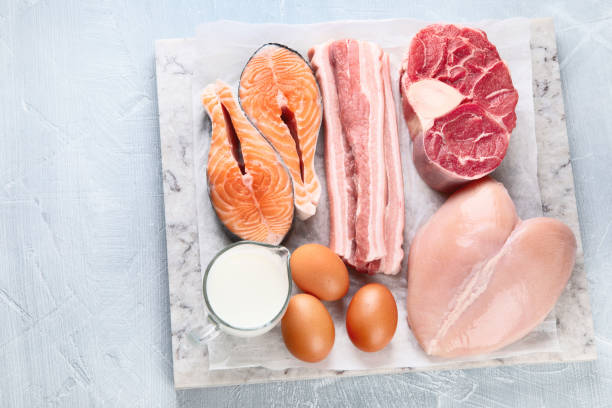 動物性たんぱく質の高い食品 - cut of meat ストックフォトと画像