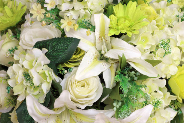 istock Beautiful bouquet multicolored artificial flowers 1134397209