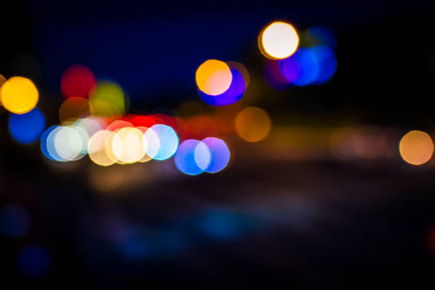 istock Defocused city lights blurred background with evening city lights. 1134397297
