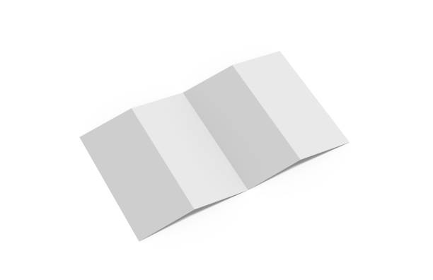 istock Accordion fold brochure, four fold brochure, eight pages four panel leaflet, concertina fold mock up template on isolated white background, 3d illustration 1134398874