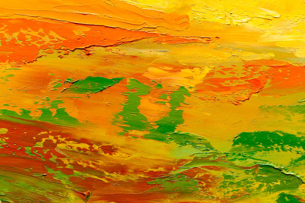 istock abstract oil paint texture on canvas, background 1134410232