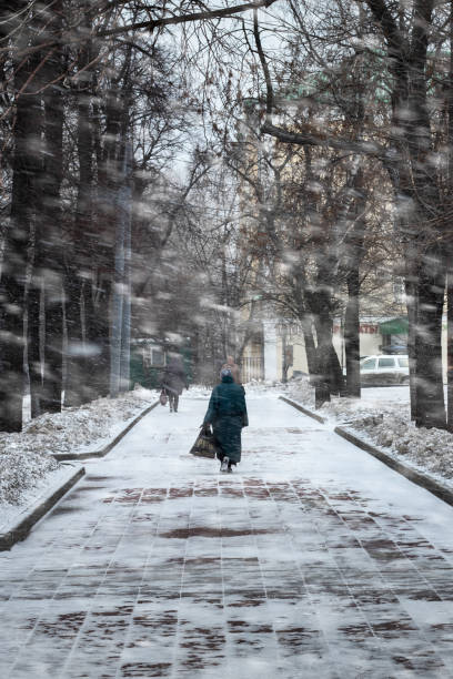 istock street walk Snowy day 1134411356