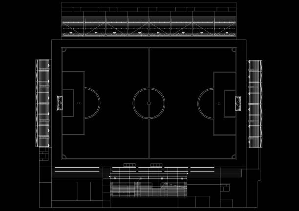 football stadium Architect Blueprint