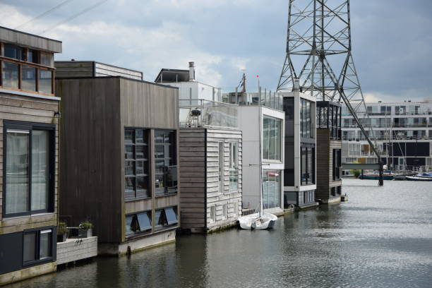 istock Floating houses at Amsterdam 1134414053