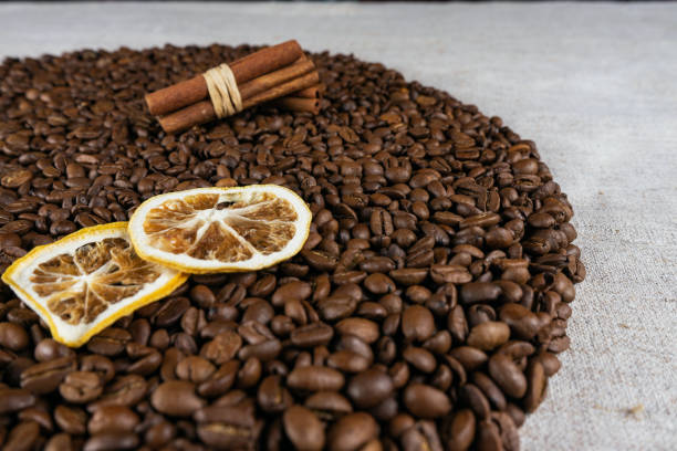 istock Roasted coffee beans, can be used as a background. Coffee beans texture. 1134417297