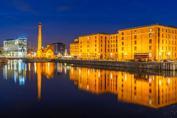 istock Liverpool Skyline Pier head sunset 1134426374