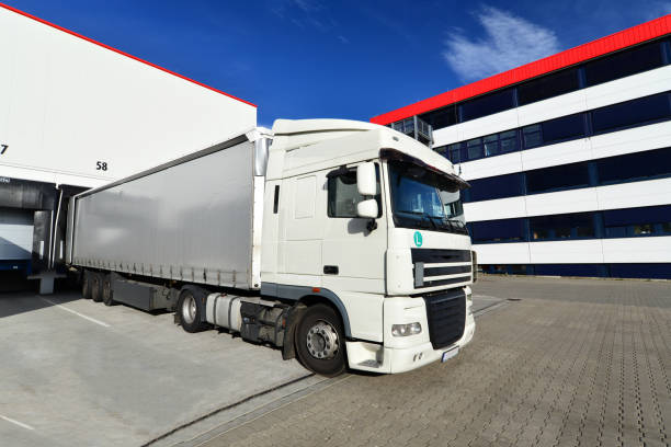 istock logistics and goods storage - loading and unloading of goods for transport by truck 1134426443