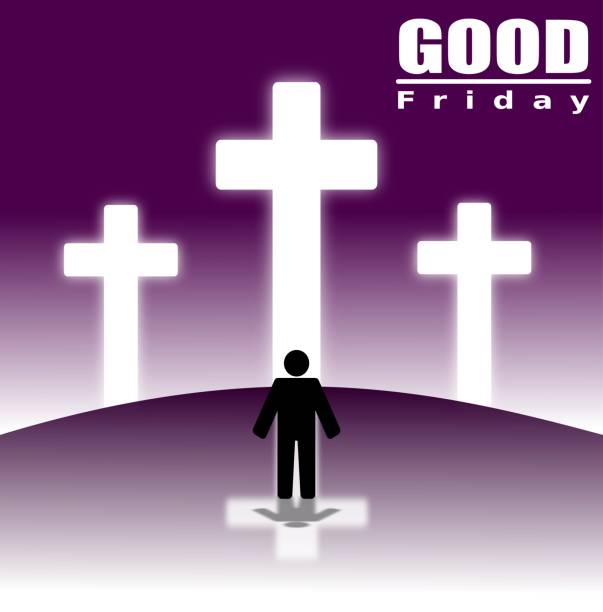 istock good friday, silhouette of man with cross 1134427759