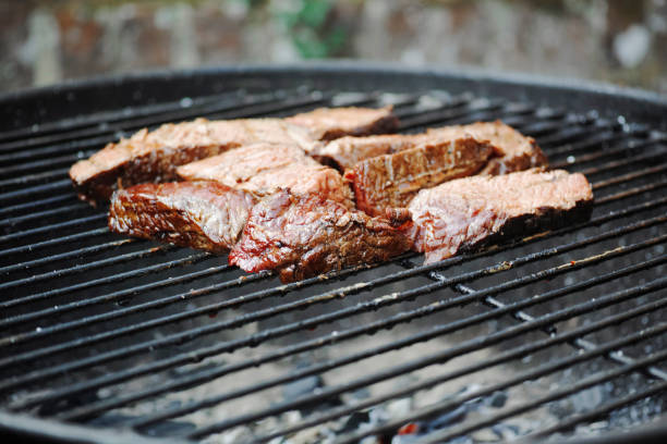 Grilled beef BBQ grilled beef grillade stock pictures, royalty-free photos & images