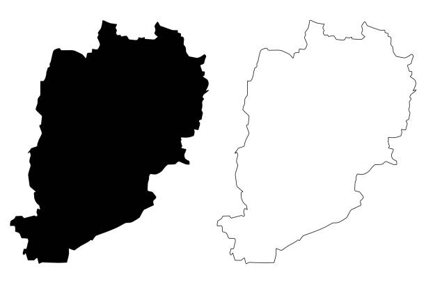 Beni Mellal-Khenifra Region map vector Beni Mellal-Khenifra Region (Administrative divisions of Morocco, Kingdom of Morocco, Regions of Morocco) map vector illustration, scribble sketch Beni Mellal-Khenifra map khenifra stock illustrations