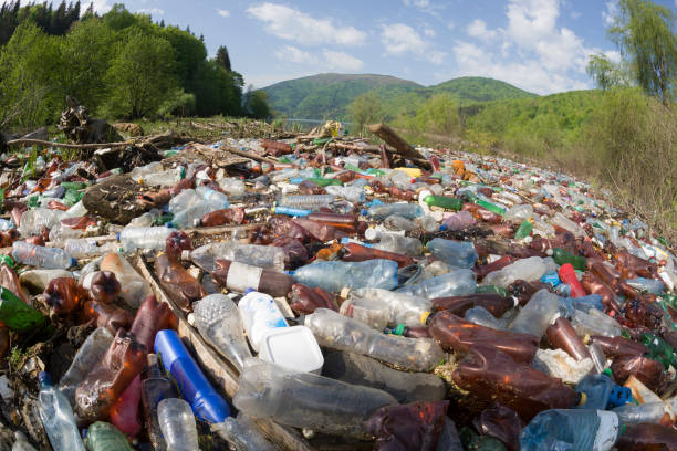 istock Bottles in the reservoir mountain 1134431975