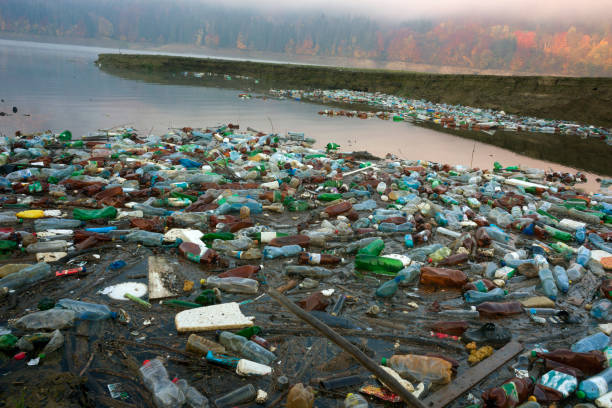 istock Bottles in the reservoir mountain 1134432563