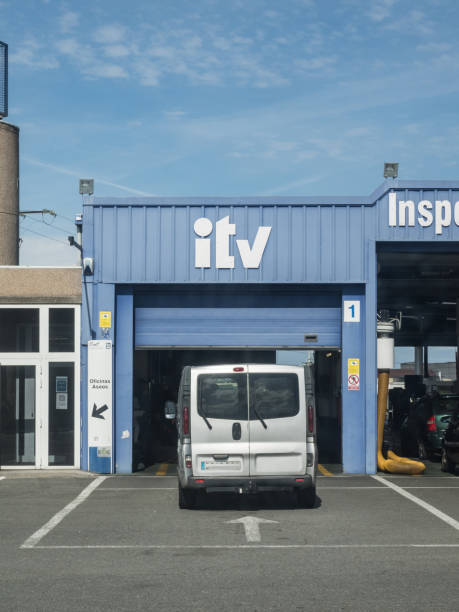 Vehicles waiting for Tecnical inspection Arteixo - Spain - March 1, 2019 Vehicles waiting for Tecnical inspection itv photos stock pictures, royalty-free photos & images