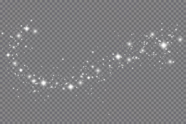 Glow light effect. Vector illustration. Christmas flash. dust Glow light effect. Vector illustration. Christmas flash. dust. silver metal stock illustrations