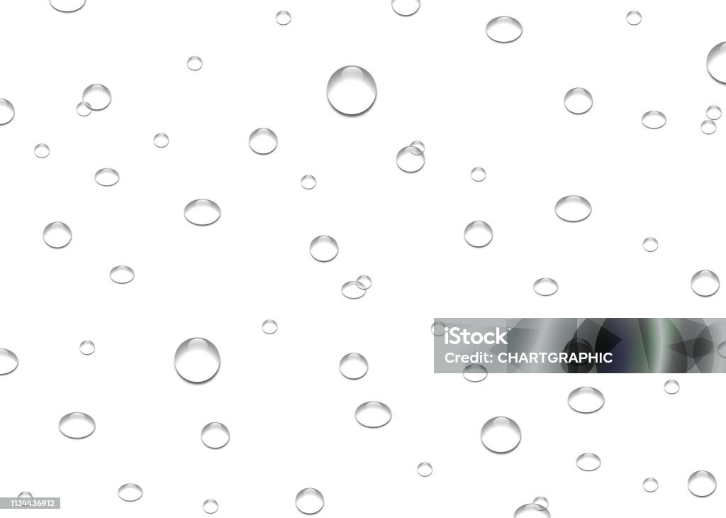 Wassertropfen Visual Wassertropfen Auf Weißem Hintergrund Illustrationsdesign Stock Vektor ...