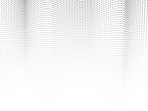 серые пятна на белом фоне. полутонный текстурированный узор. пунктирные волнистые линии. монохромный дизайн оп искусства. векторные воздуш - striped pattern curve squiggle stock illustrations