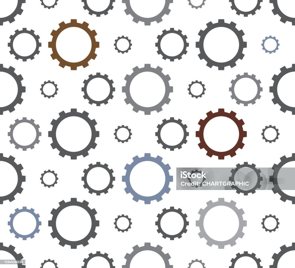 Good Gear Patterns Gear Pattern Seamless On White Background Vector Illustration Stock ...
