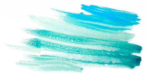 istock blue watercolor stain drawn by hand. high resolution real texture 1134440682