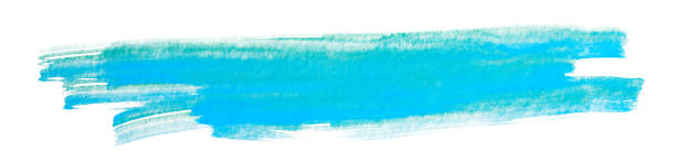 istock blue watercolor stain drawn by hand. 1134440703