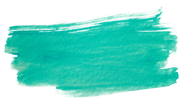 istock green watercolor stain drawn by hand. high resolution real texture 1134440711