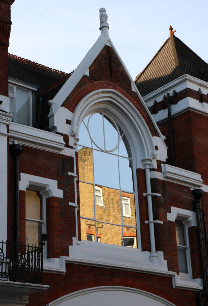 istock Chelsea house with reflections in window. 1134442819
