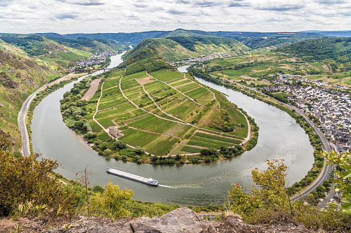 Moselle River at Bremm Rhineland-Palatinate Germany