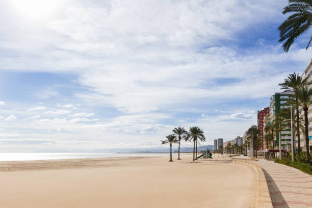 istock Mediterranean sea and promenade in Cullera beach 1134445521