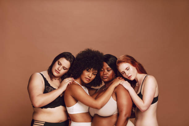 istock Multiracial group women in lingerie 1134445711
