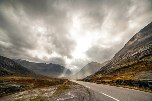 istock Dramatic god rays on the horizon in Norway 1134445797