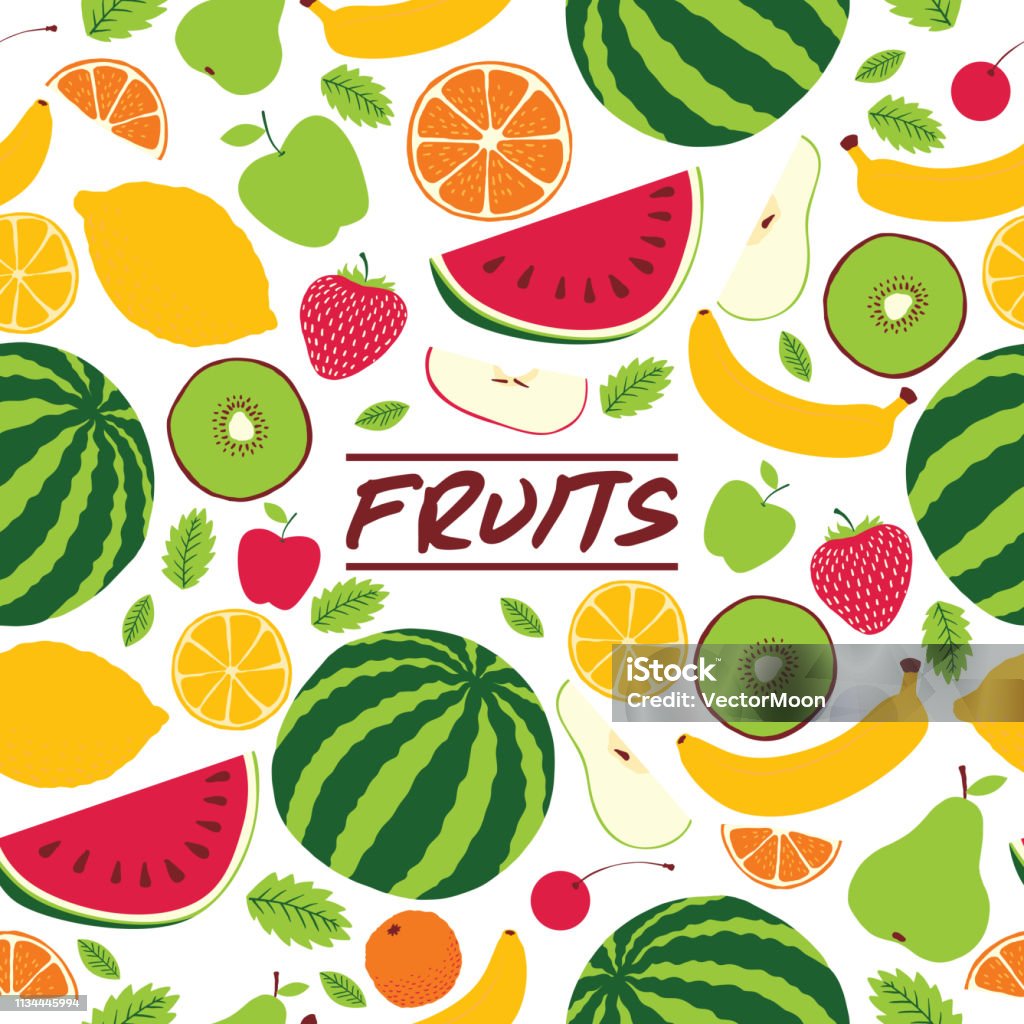 Hoa Văn Trái Cây Nền Trái Cây Vector Liền Mạch Và Hình Nền Kỳ Lạ ...