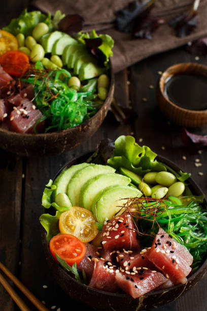 istock Hawaiian tuna poke bowl 1134446122