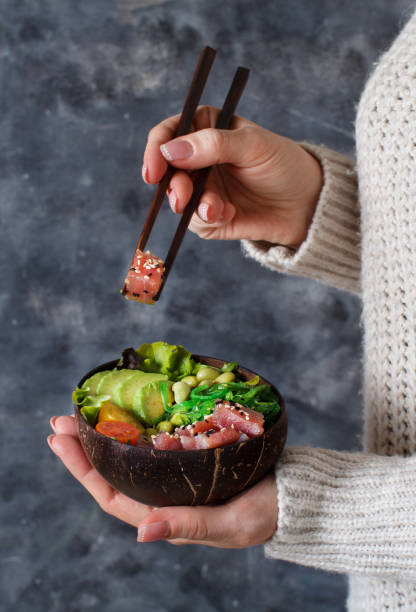 istock Hawaiian tuna poke bowl 1134446130
