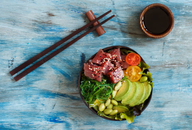 istock Hawaiian tuna poke bowl 1134446133
