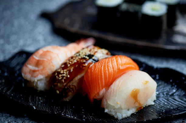 istock Japanese cuisine on handmade ceramics 1134447685