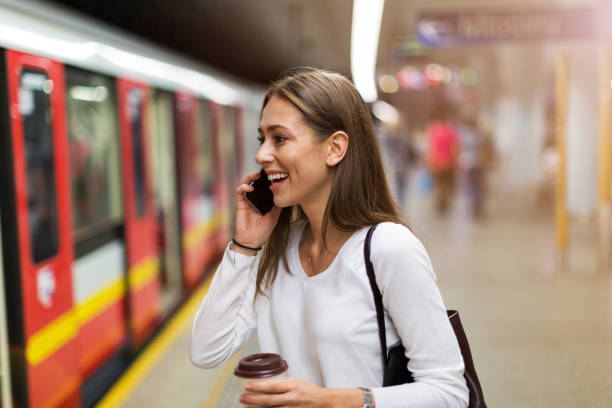 istock Young woman at subway station 1134447893