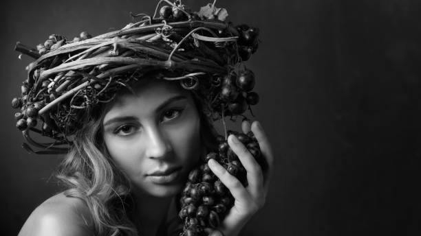 istock Stylized portrait on the theme of winemaking. 1134454091