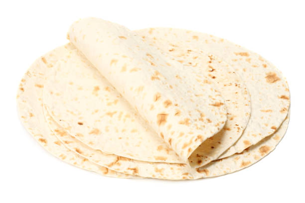 istock Tortilla wrap isolated on a white background 1134461667