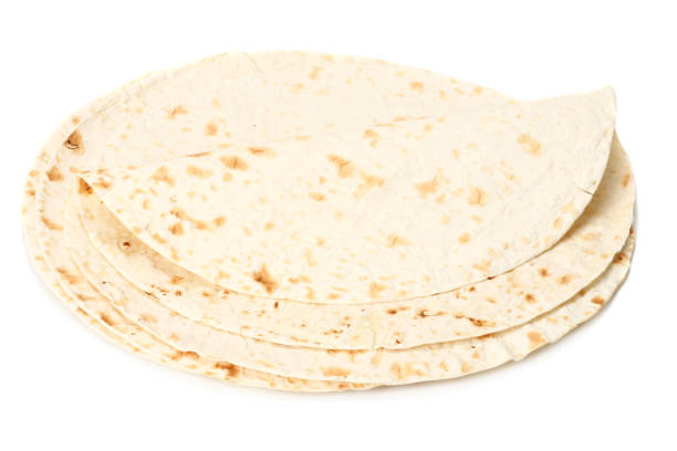 istock Tortilla wrap isolated on a white background 1134461689
