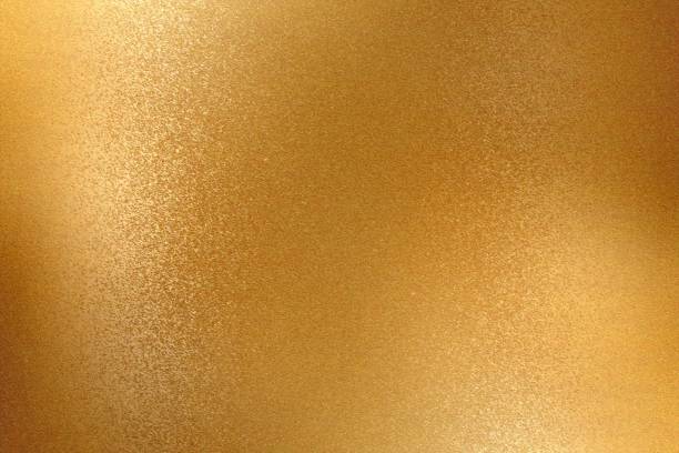 istock Shiny rough brown metal wall, abstract texture background 1134461945