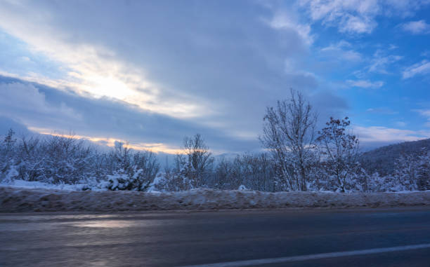 istock On the road in winter 1134463020