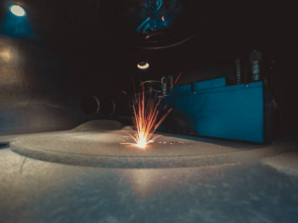 istock 3D printer printing metal. Laser sintering machine for metal. 1134465055