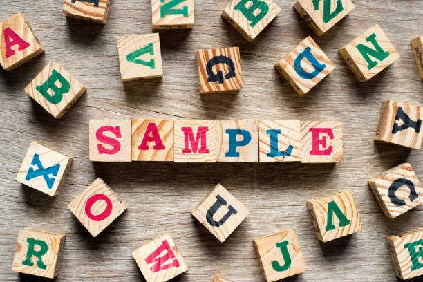 istock Letter block in word sample with another alphabet on wood background 1134467323