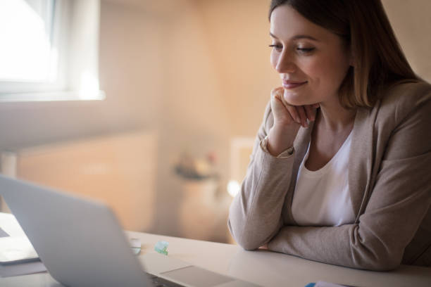 istock Business day ends with a smile. 1134467563