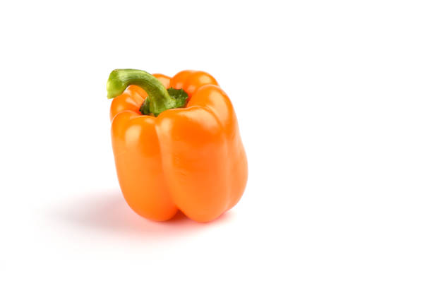 istock Orange bell pepper isolated on white background 1134469839