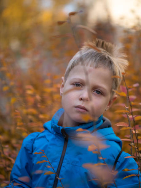 istock Sad boy in autumn Park 1134470169