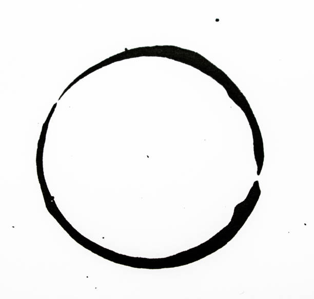 istock Black Coffee Cup Drink Stain On White Background 1134471853