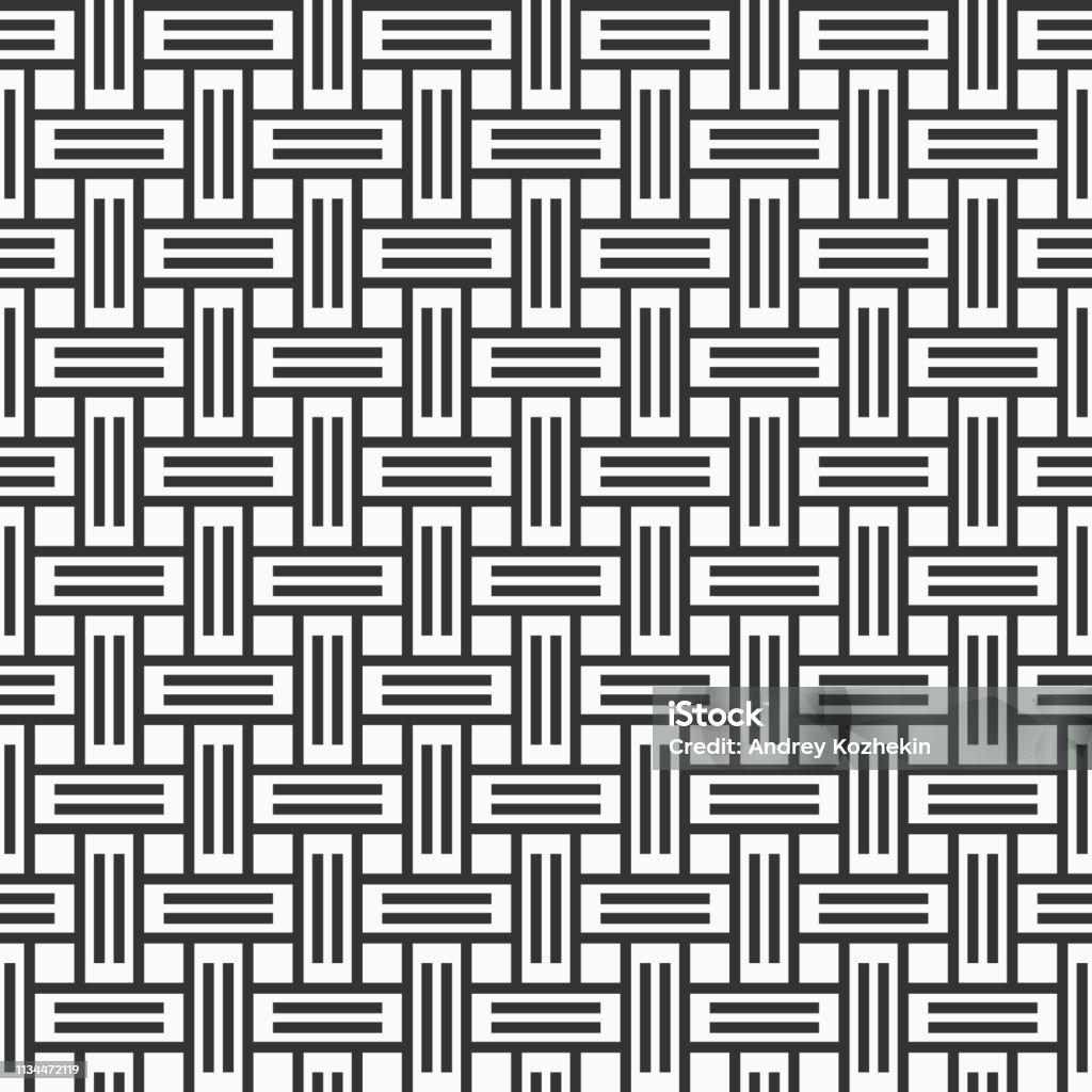 Recatangular Line Pattern Vector Seamless Pattern Of Rectangular Stripes Geometrical Lattice ...