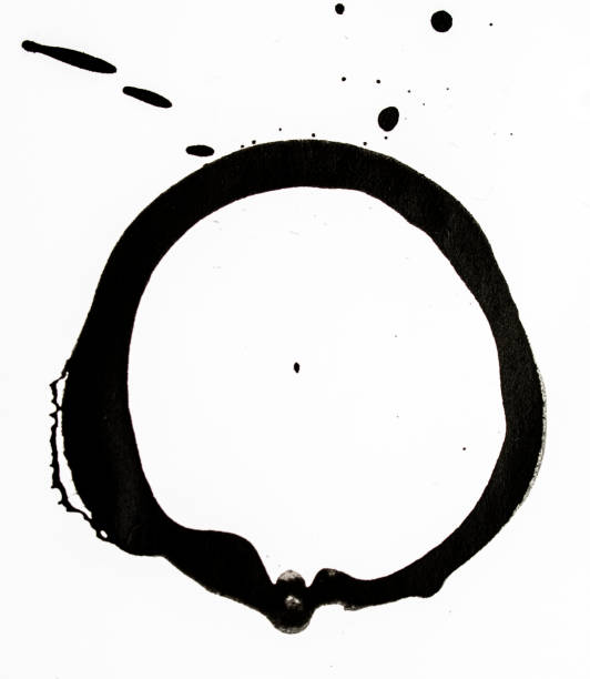 istock Black Coffee Cup Drink Stain On White Background 1134472845