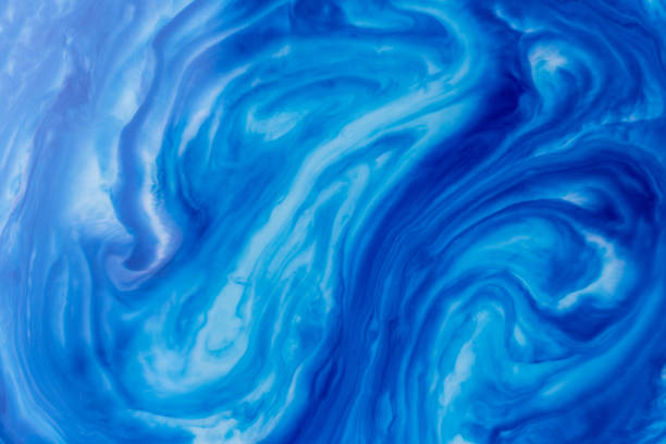 istock Swirl blue liquid abstract background 1134476386