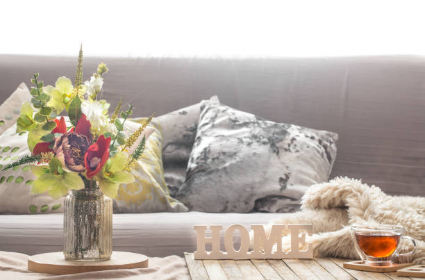 istock Home spring interior in the living room 1134480224